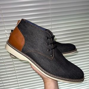 Men’s black denim boots (dress shoes)
